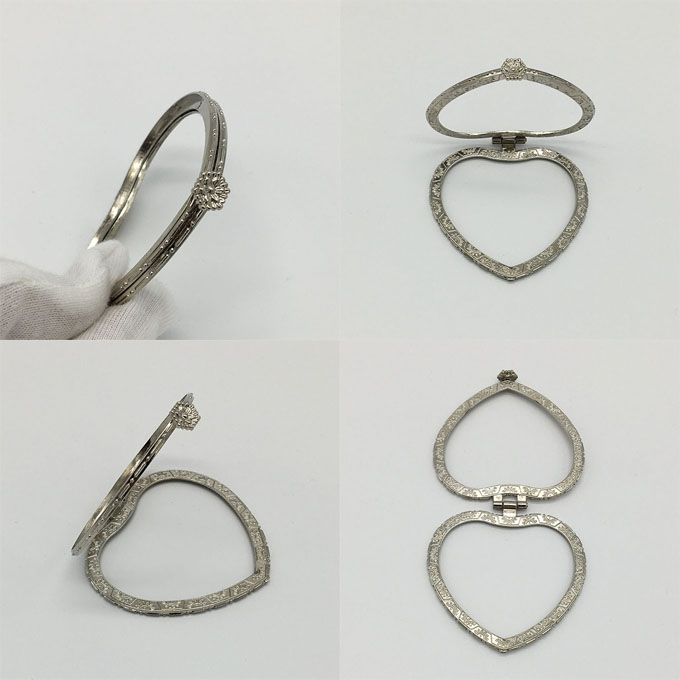 heart shape jewel case hinge ring