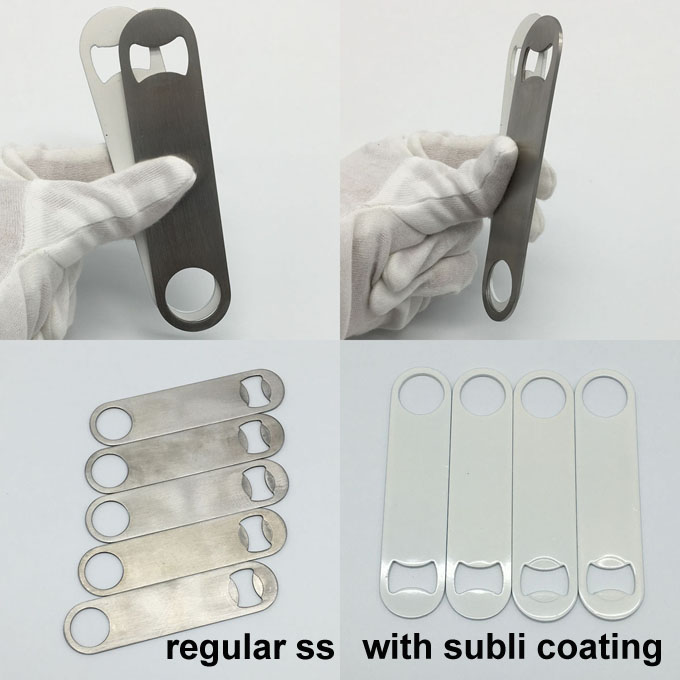 flat stainless steel beer bottle opener