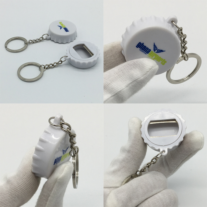 bottle cap shaped bottle opener keychain