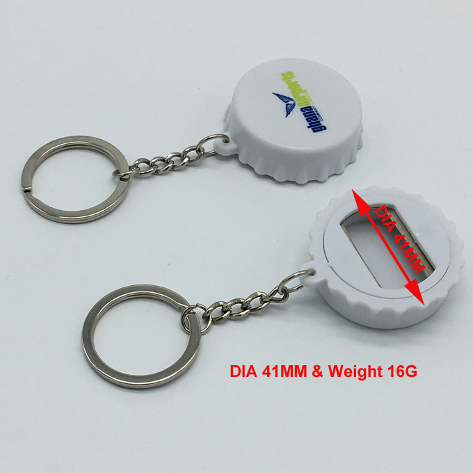 bottle cap shaped bottle opener keyring