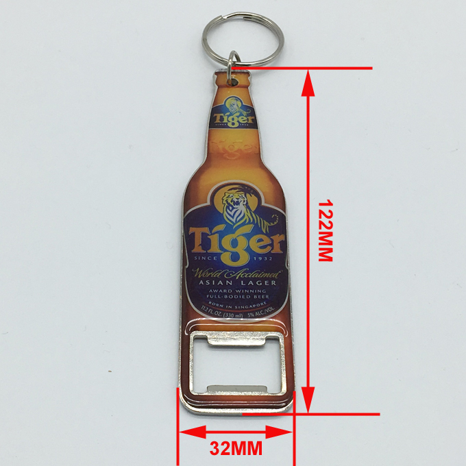 shaped bottle opener keychain