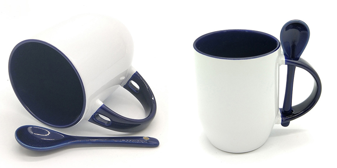 ceramic mug with spoon